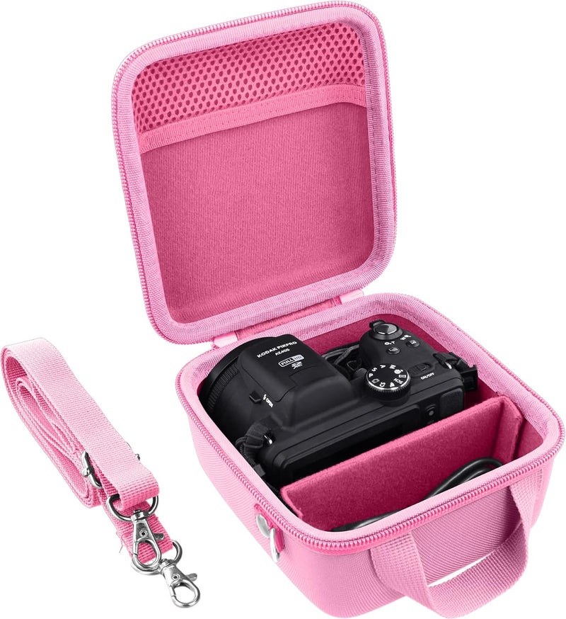 Baval Camera Case Compatible with KODAK PIXPRO AZ405/AZ425/AZ255/AZ401/AZ528 Digital Camera Vlogging Camera(Pink Case) - Image 2